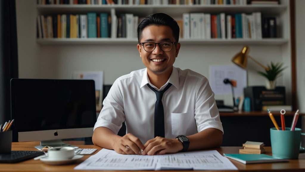 usahawan bisnes part time di dalam home office