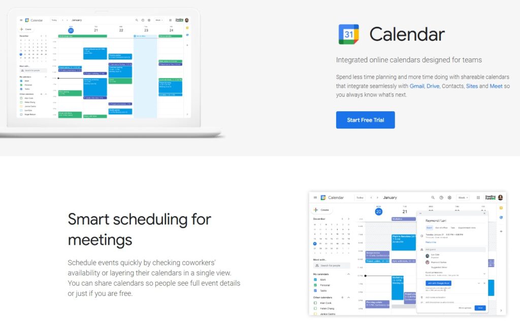 teknik urus masa - google calendar